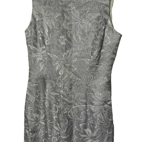 Jessica McClintock Silver Gown VTGH Size 8 Long Beyonce Megan Markle - Picture 7 of 13